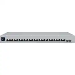 Ubiquiti - Enterprise 24-Port Gigabit & 2.5G PoE+ Compliant Managed Switch USW-Enterprise-24-Po - Gray