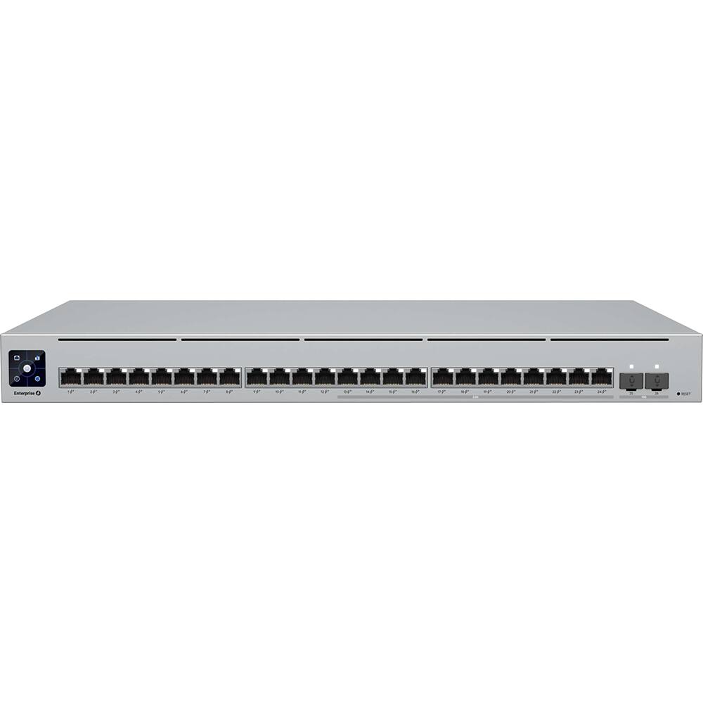 Ubiquiti - Enterprise 24-Port Gigabit & 2.5G PoE+ Compliant Managed Switch USW-Enterprise-24-Po - Gray