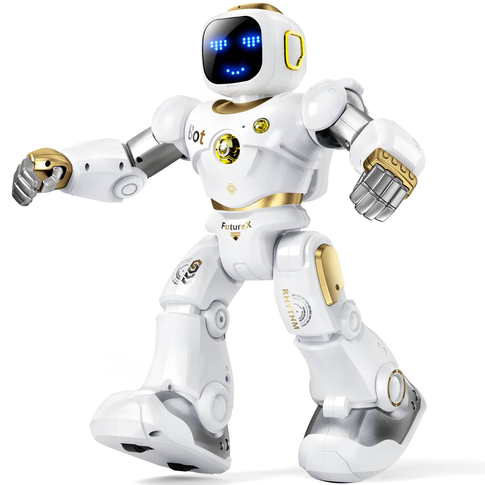 Ruko - 1088 Smart Robots for Kids, Large Programmable Interactive RC Robot with Voice Control, Gifts for boys and girls - Gold