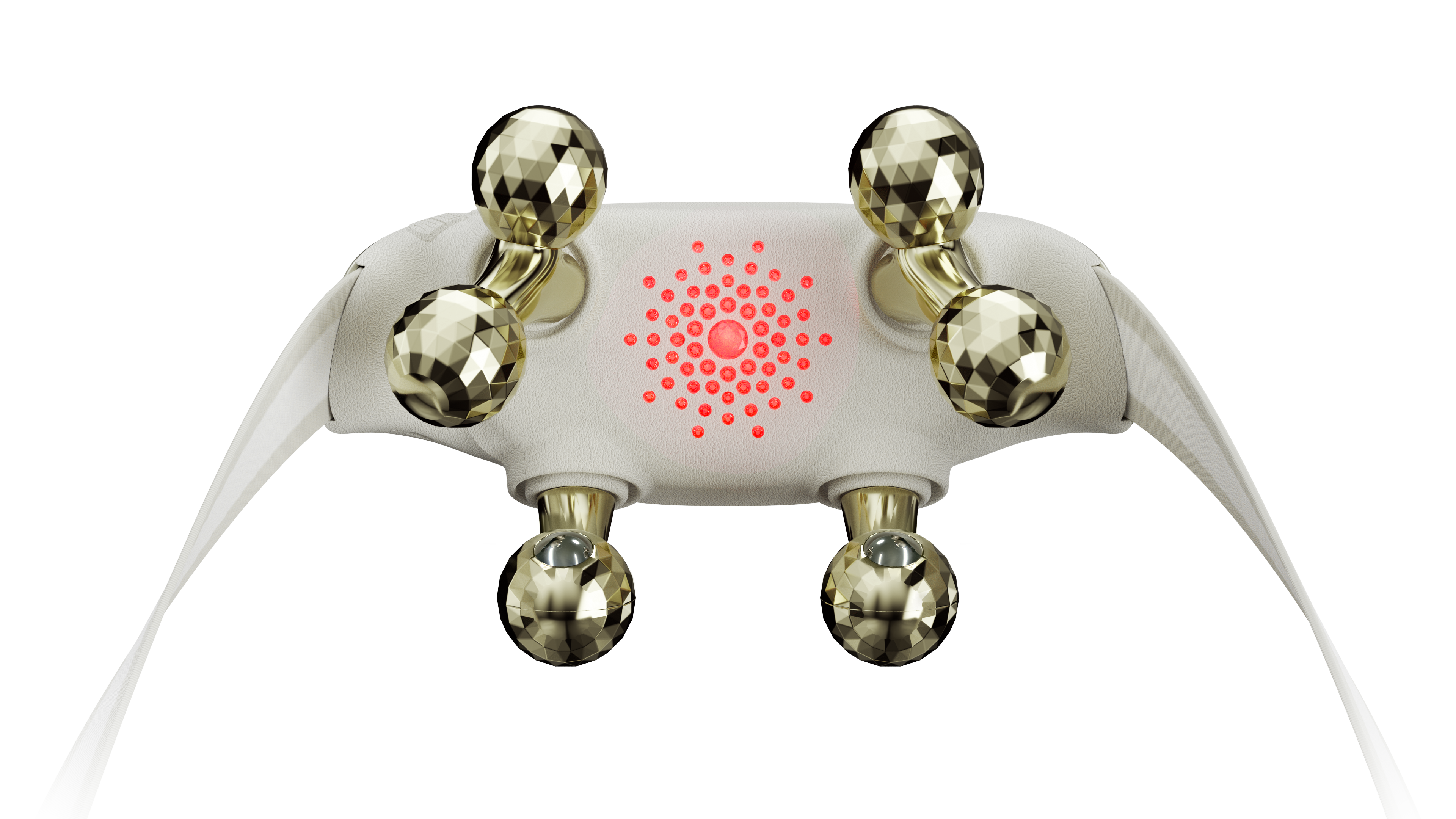 Angle. SKG - SKG Neck Massager for Pain Relief Deep Tissue Shiatsu Cordless Neck and Shoulder Massger with Heat Birthday Gifts - Beige.