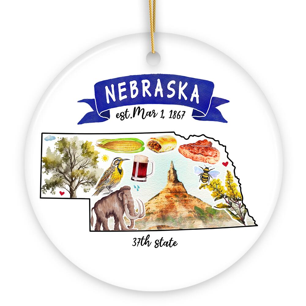 NEBRASKA  
est. Mar 1, 1867  
37th state