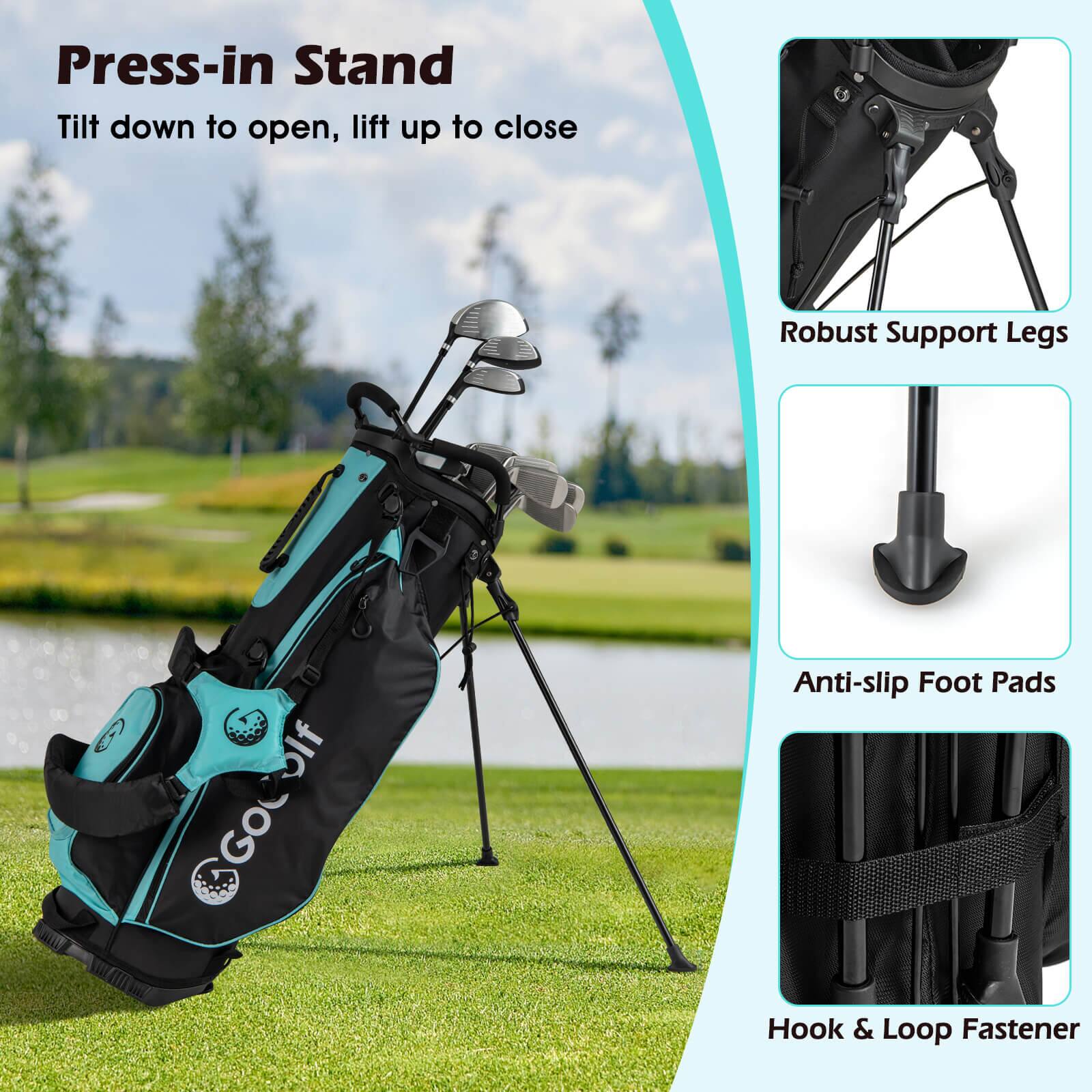 Press-in Stand  
Tilt down to open, lift up to close  

Robust Support Legs  

Anti-slip Foot Pads  

Hook & Loop Fastener