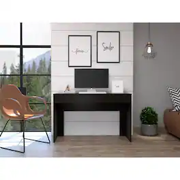 TuHome - Acre Computer Desk Two Drawer - Black