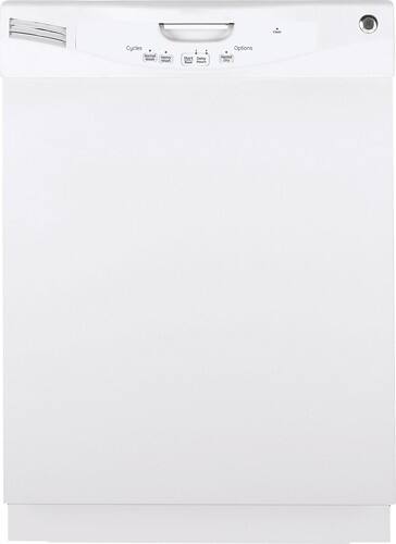Front Standard. GE - 24" Tall Tub Built-In Dishwasher - White.