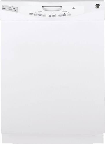 Front Standard. GE - 24" Tall Tub Built-In Dishwasher - White.