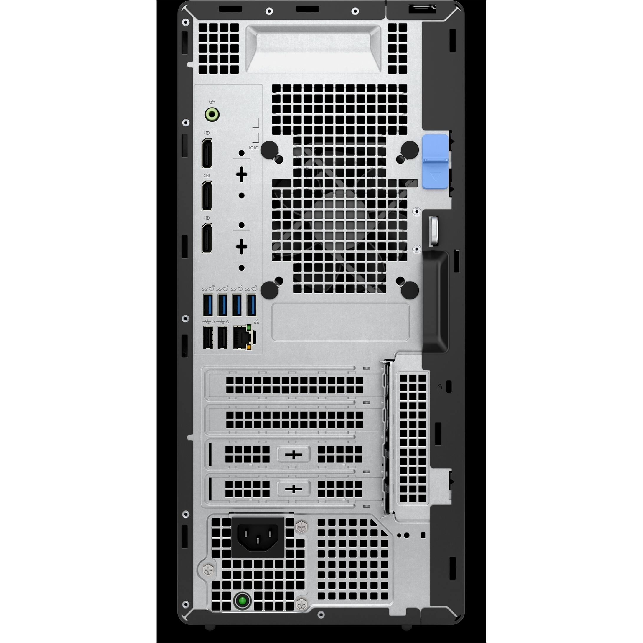Angle. Dell - OptiPlex 7020 Tower Desktop 8GB 512GB SSD Core™ i3-14100 3.5GHz, , WIN11 Pro, New in Box - Black.