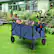 Alt View 1. Costway - Folding Collapsible Wagon Utility Camping Cart W/Wheels & Adjustable Handle Navy - Navy.