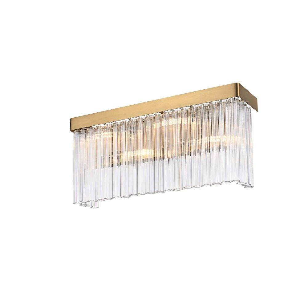 Angle. Elegant Lighting - Harlow 19 inch Wall Sconce in Satin Gold - Satin Gold.