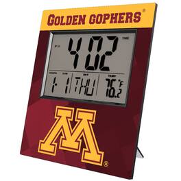 Keyscaper - Minnesota Golden Gophers Color Block Digital Desk Clock - Multicolor
