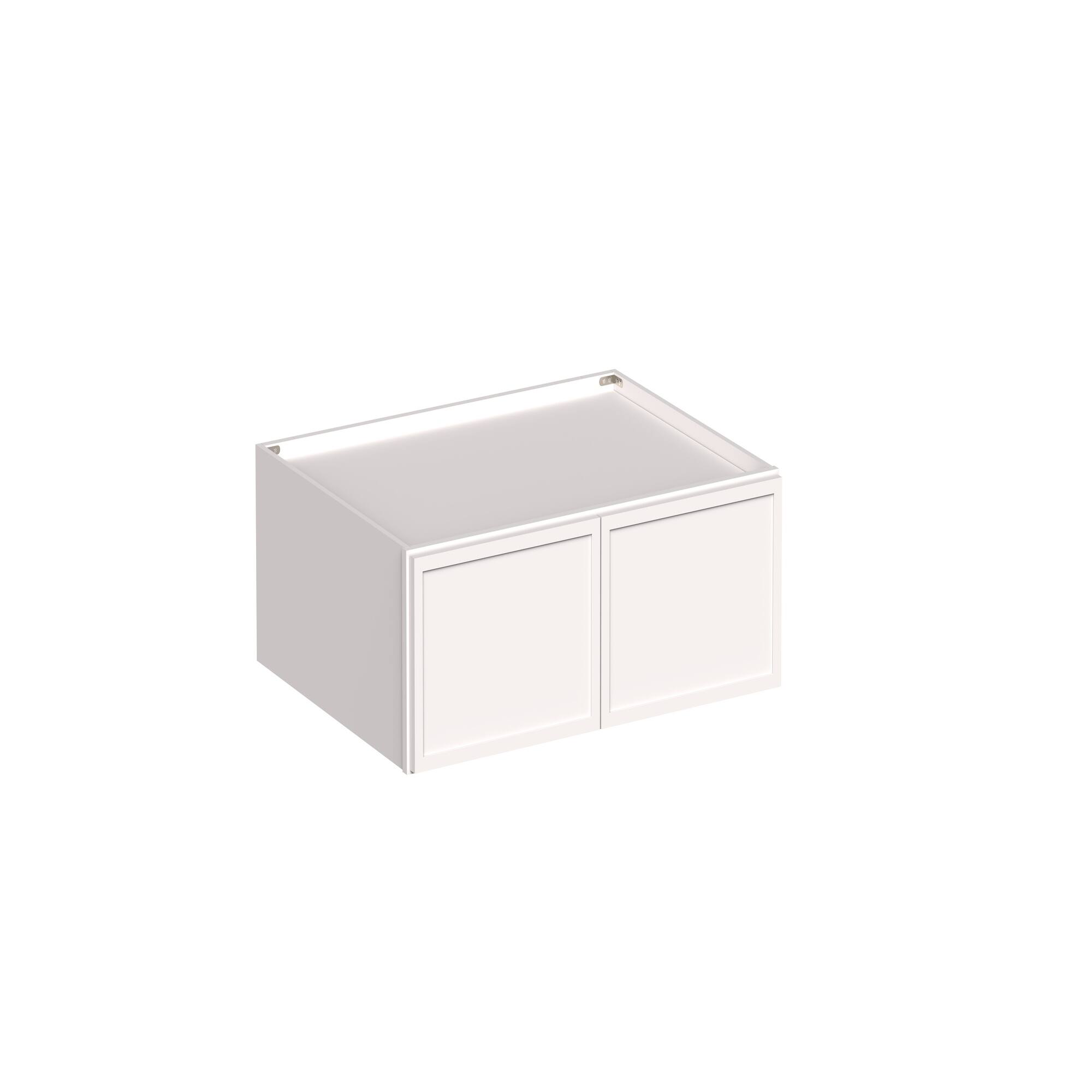 Angle. Boyel Living - 36-in W x 12-in H x 27-in D Slim Shaker RTA Kitchen Deep Wall Cabinet with Soft-Close - Snow White.