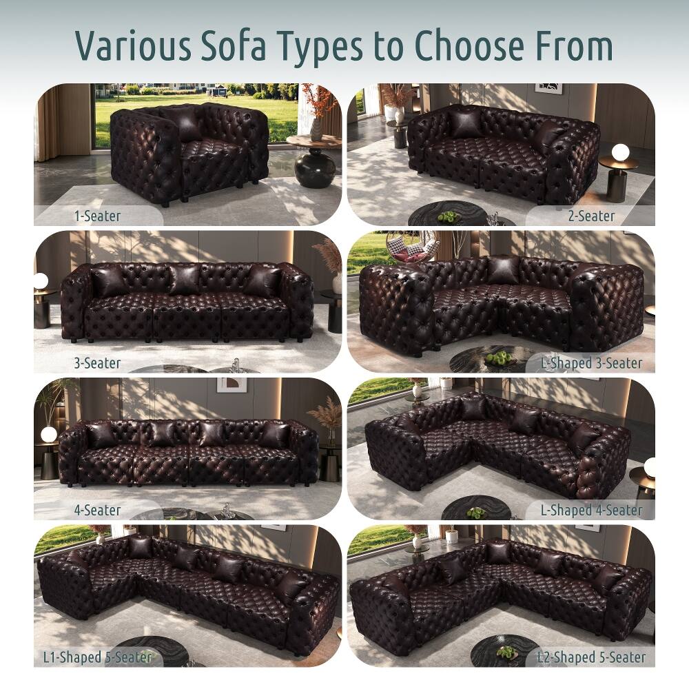 Various Sofa Types to Choose From  
1-Seater  
2-Seater  
3-Seater  
L-Shaped 3-Seater  
4-Seater  
L-Shaped 4-Seater  
L1-Shaped 5-Seater  
L2-Shaped 5-Seater