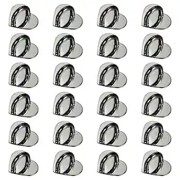 Unique Bargains - Metal Phone Charm Hook 0.8", 24pcs Adhesive Heart Shaped Finger Grip for Smartphones Keychain Tablet Case Accessories - Black