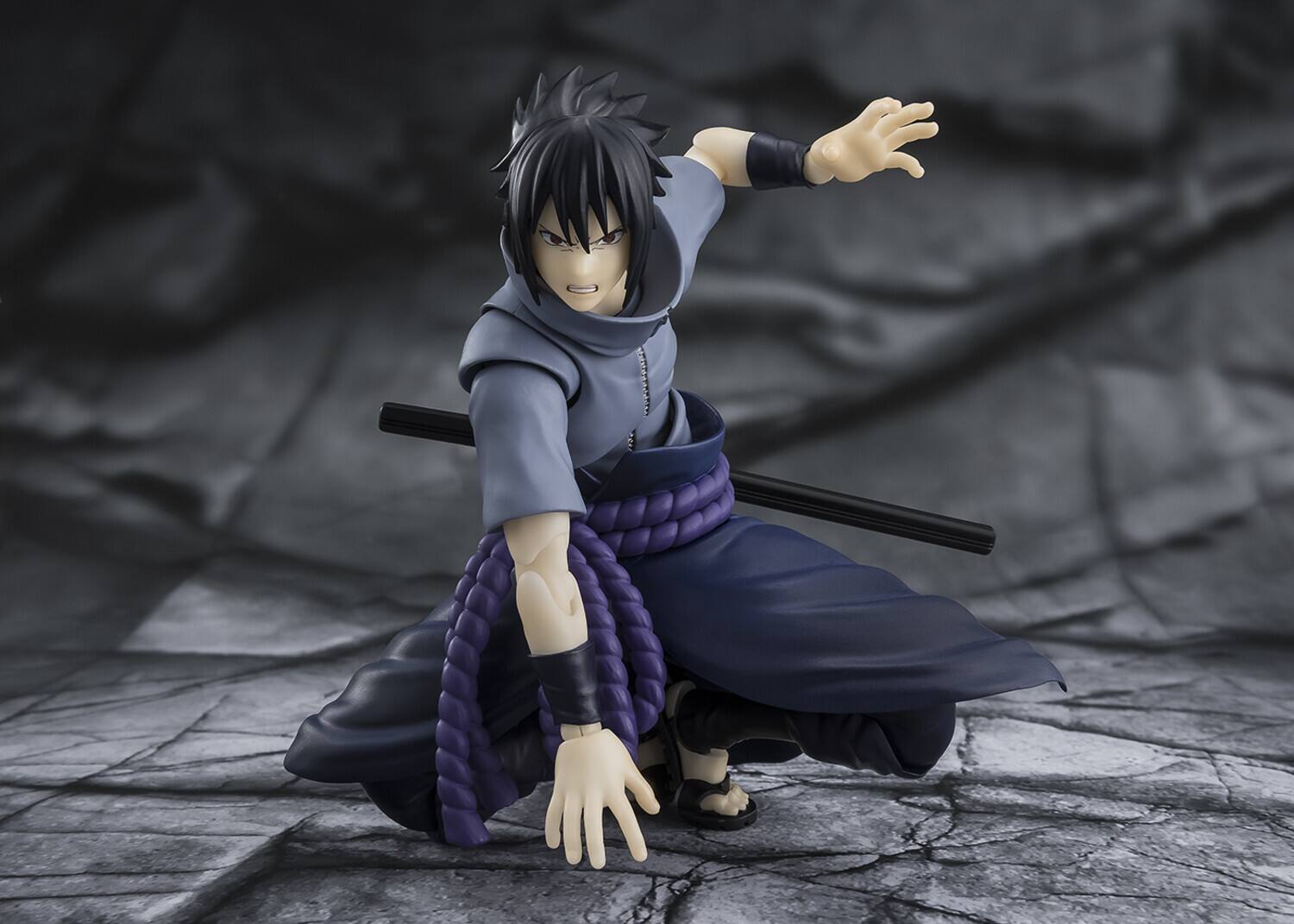 Alt View 3. PopMarket - Tamashii Nations - Naruto - S.H.Figuarts - Sasuke Uchiha Solitary Shinobi Action Figure   - COLLECTIBLES - Multicolor.
