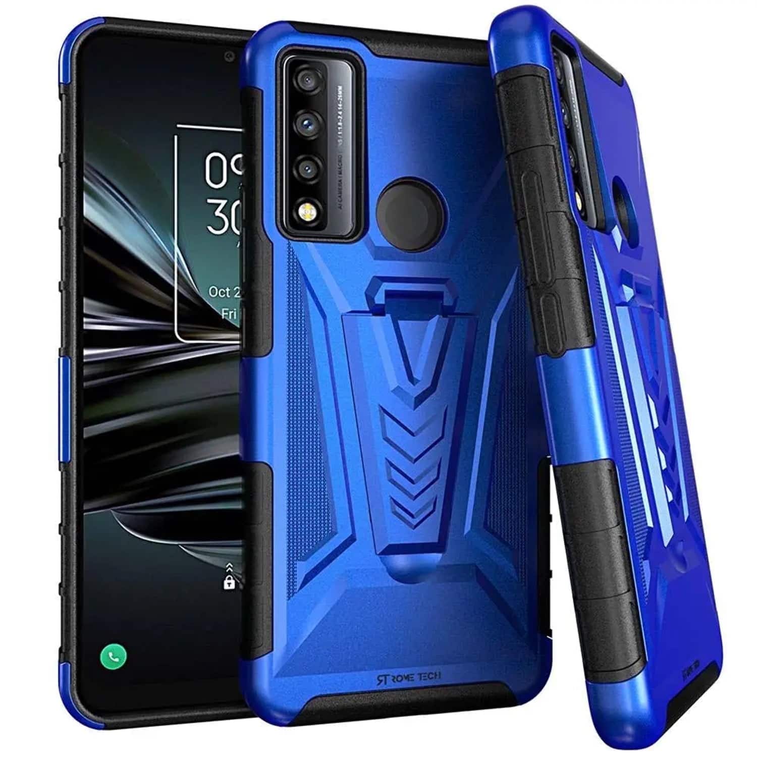RomeTech - Rome Tech Dual Layer Holster Case for TCL 20 XE - Blue