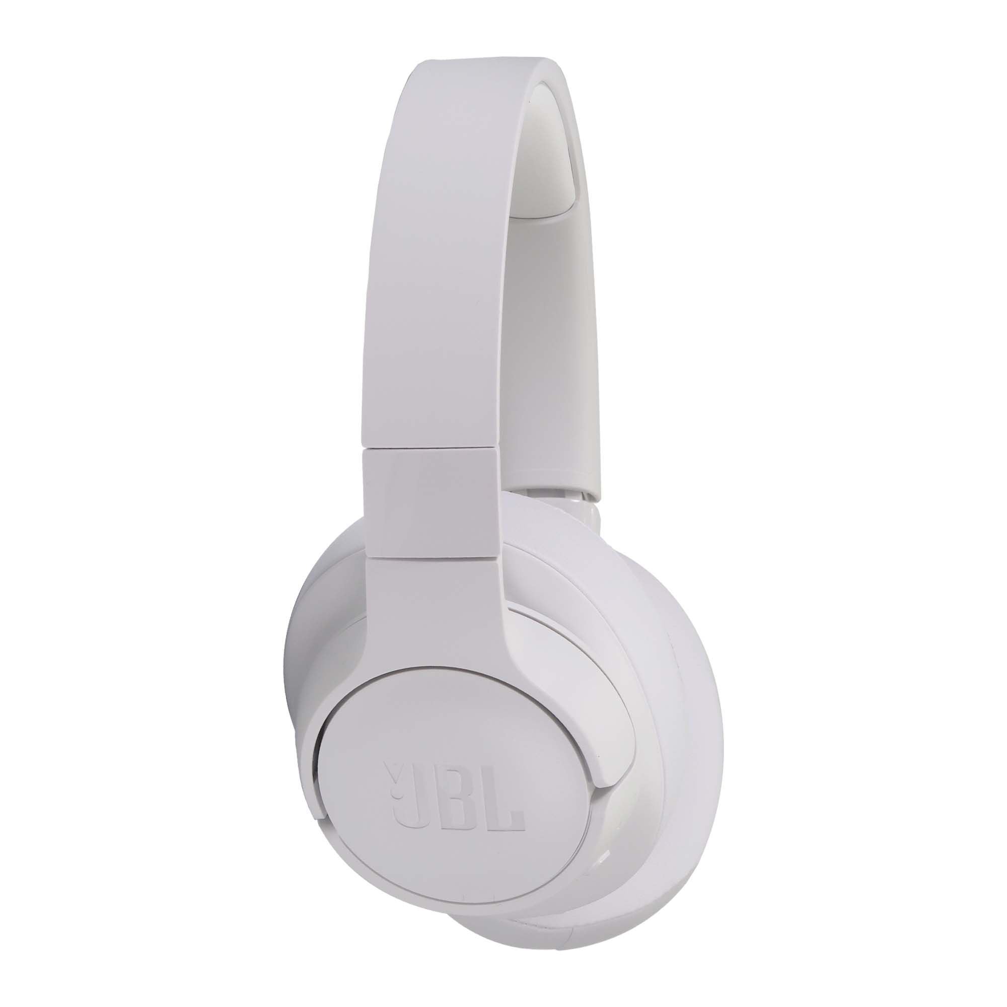 Left. JBL - JBL Tune 760NC Noise-Canceling Wireless Over-Ear Headphones (White) - White.