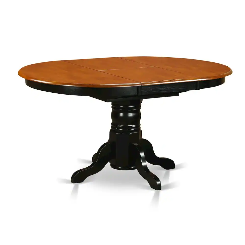 Angle. East West Furniture - 5 PC Kitchen Tables and chair set with a Kenley Dining Table and 4 Kitchen Chairs in Black and Cherry - Black & Cherry.