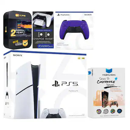 CPS
2 YEAR BONUS EXTENDED WARRANTY
CHARGE BASE
COMPATIBLE WITH: PS4, PS4 PRO, PS5
DualSense Wireless Controller
For PS5
SONY
PS5
PlayStation 5
mightyskins
SKINS TO CUSTOMIZE YOUR PLAYSTATION 5 SLIM DISC EDITION + ONE CONTROLLER
MANY DESIGNS TO CHOOSE FROM!