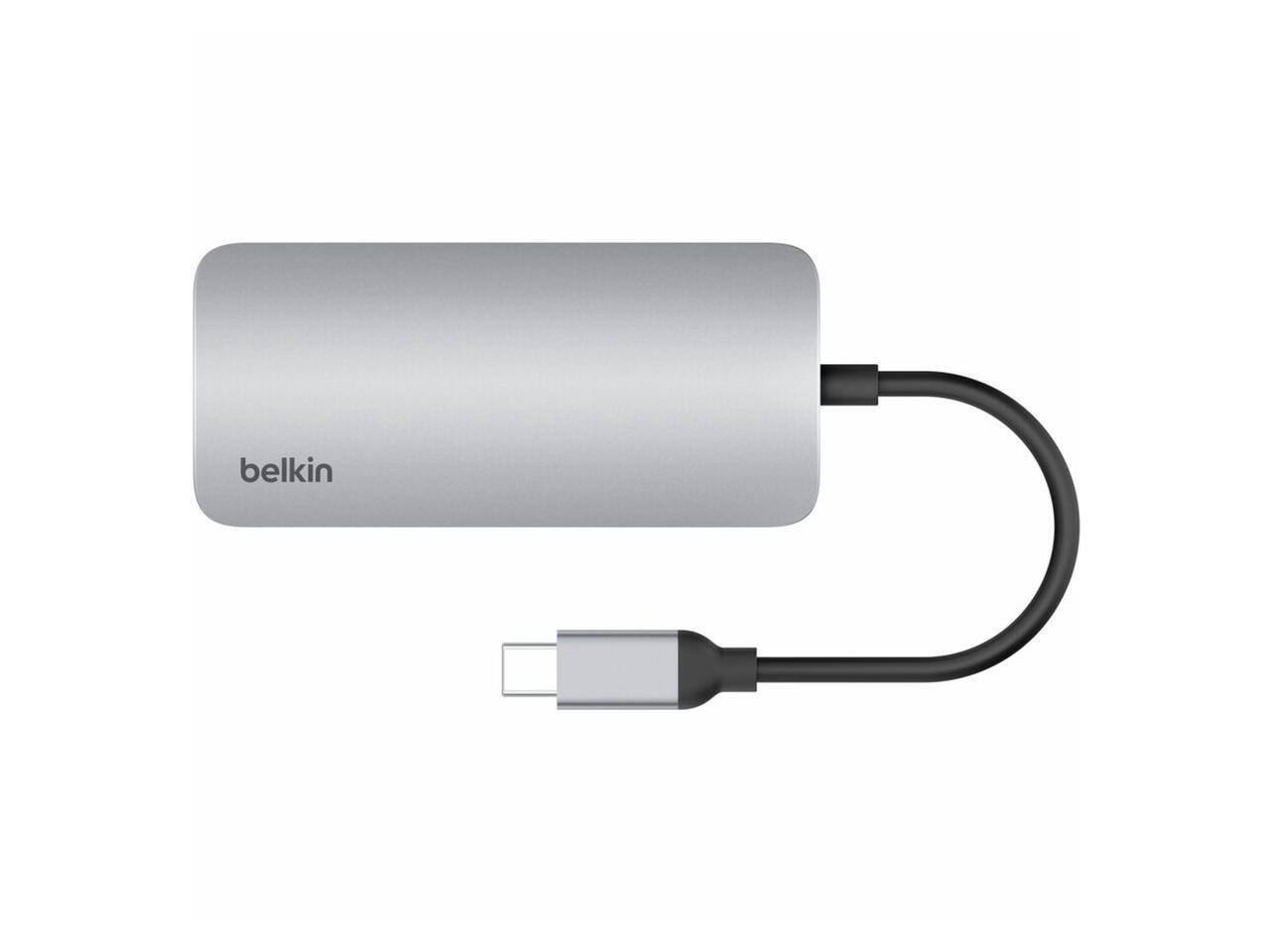 Alt View 2. Belkin - Belkin 5-Port USB-C Hub - 2xUSB-A, 4K HDMI, SD/MicroSD Readers, 5Gbps - Grey.