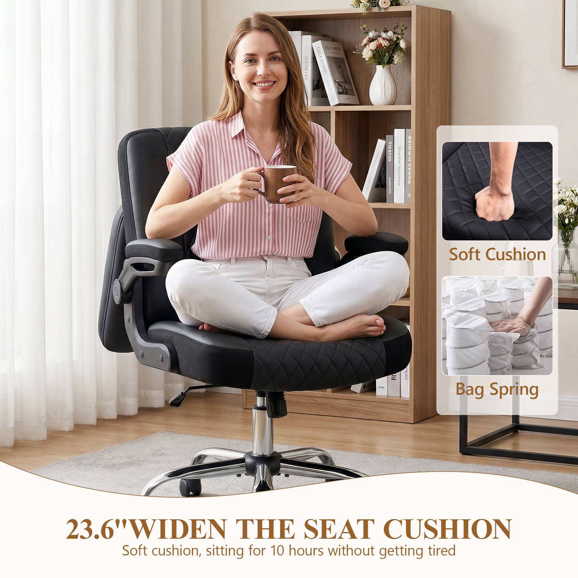 HEGERE NLE m - LnC I - 110780

Soft Cushion Bag Spring

23.6" WIDEN THE SEAT CUSHION

Soft cushion, sitting for 10 hours without getting tired