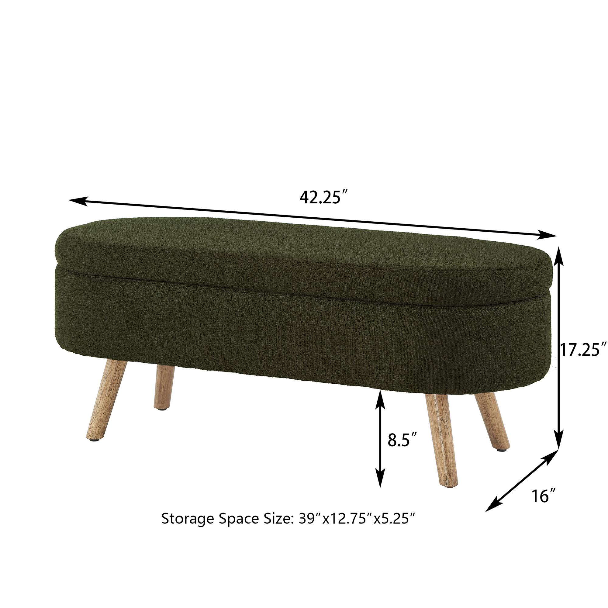 42.25"  
17.25"  
8.5"  
Storage Space Size: 39" x 12.75" x 5.25"  
16"