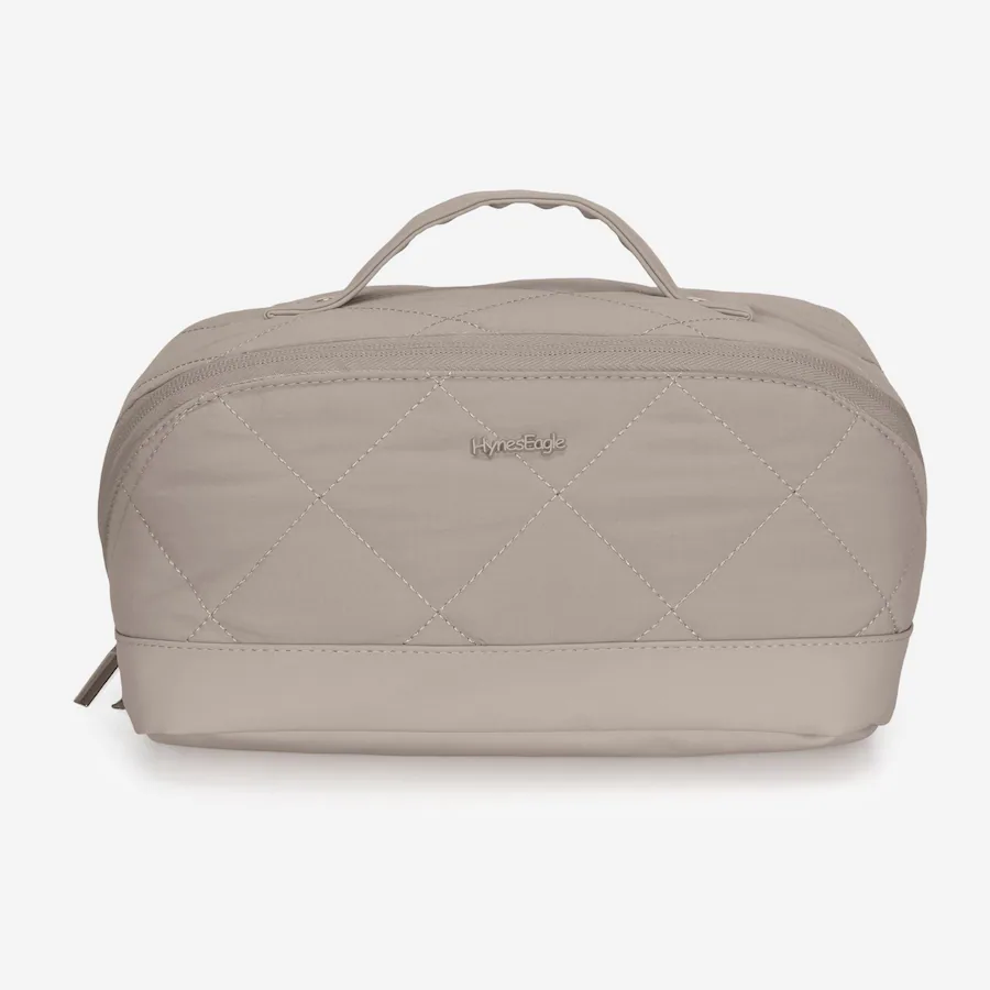 Simple Colorful Makeup Hynes Eagle Quilted Makeup Bag Organizer – Structured Base Taupe - Best Buy