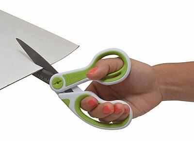 Alt View 1. Westcott - CarboTitanium 8" Multi-Purpose/Heavy Duty Scissor, Blunt Tip - Green/White.