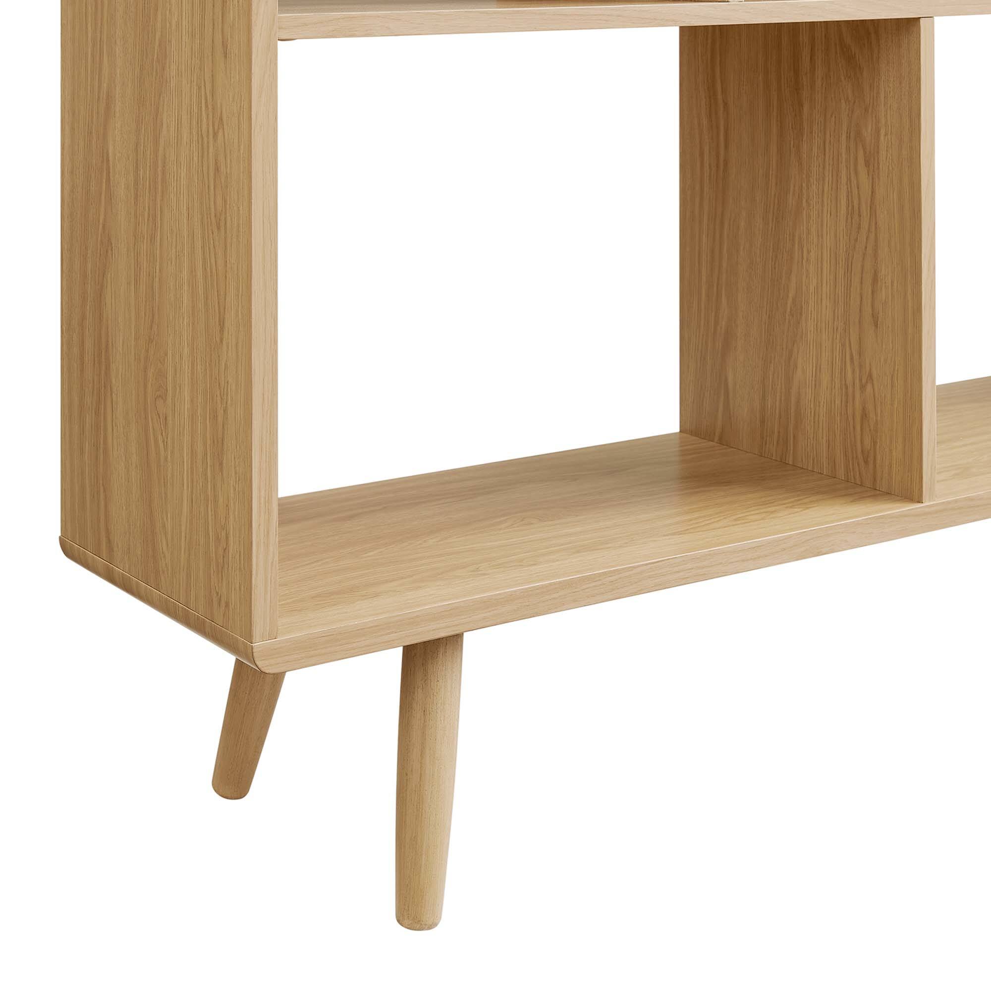 Alt View 4. Modway - Transmit 7 Shelf Wood Grain Bookcase by Modway - Oak.