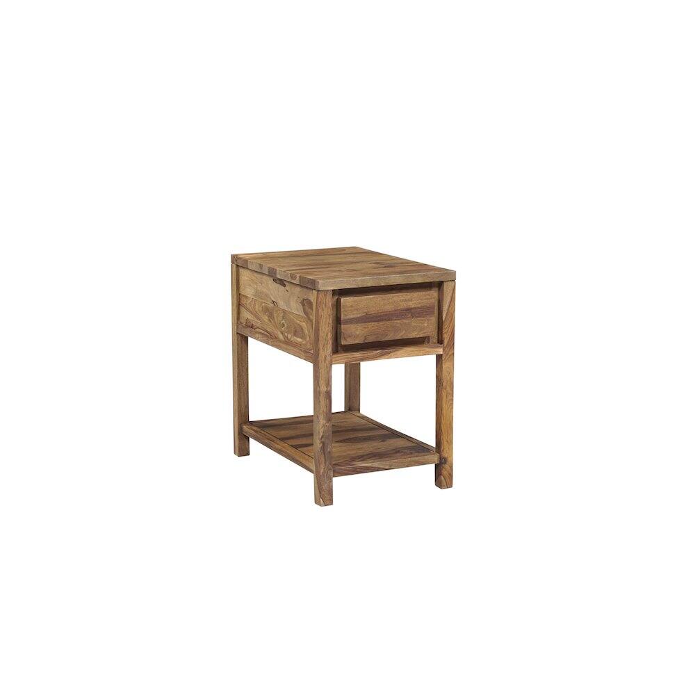 Alt View 5. Porter Designs - Porter Designs Urban Solid Sheesham Wood End Table, Natural - Brown.