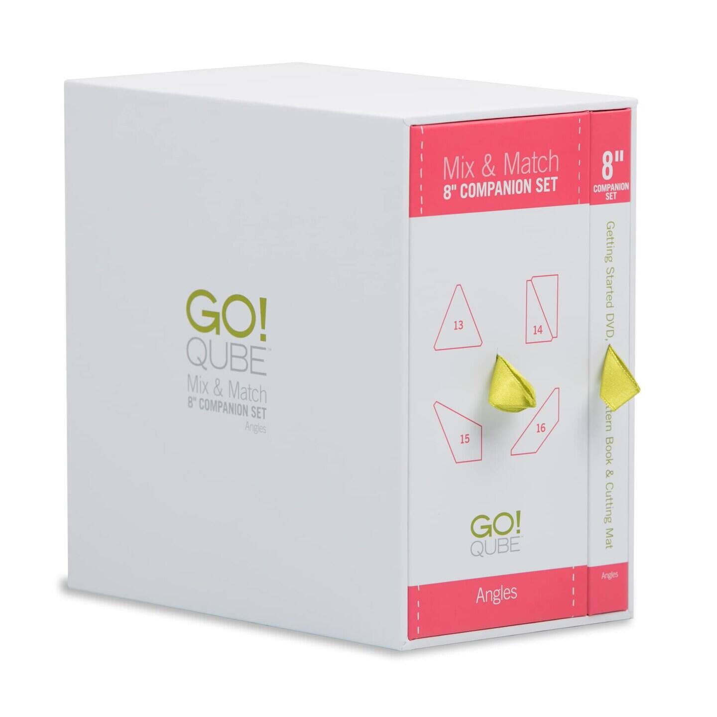 GO! QUBE Mix & Match 8" COMPANION SET, GO! QUBE Angles 8" COMPANION SET, Getting Started DVD, tern Book & Cutting Mat, 13, 14, 15, 16, Angles