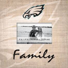 Fan Creations - Philadelphia Eagles 10'' x 10'' Burlap Pattern Frame - Multicolor