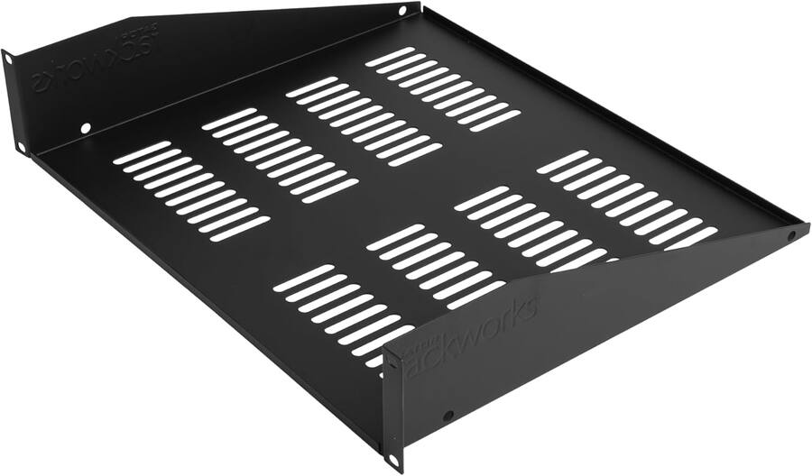 Studio Barbell Set Rack Gator 2U Vented Fixed Rack Shelf, 15