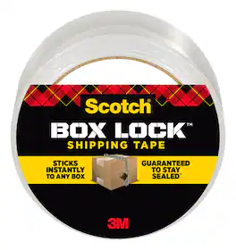 3M - Scotch Box Lock Packing Tape, Clear, Extreme Grip Box Packaging Tape for Shipping and Mailing, 1.88 in. x 54.6 yd, 1 Ref