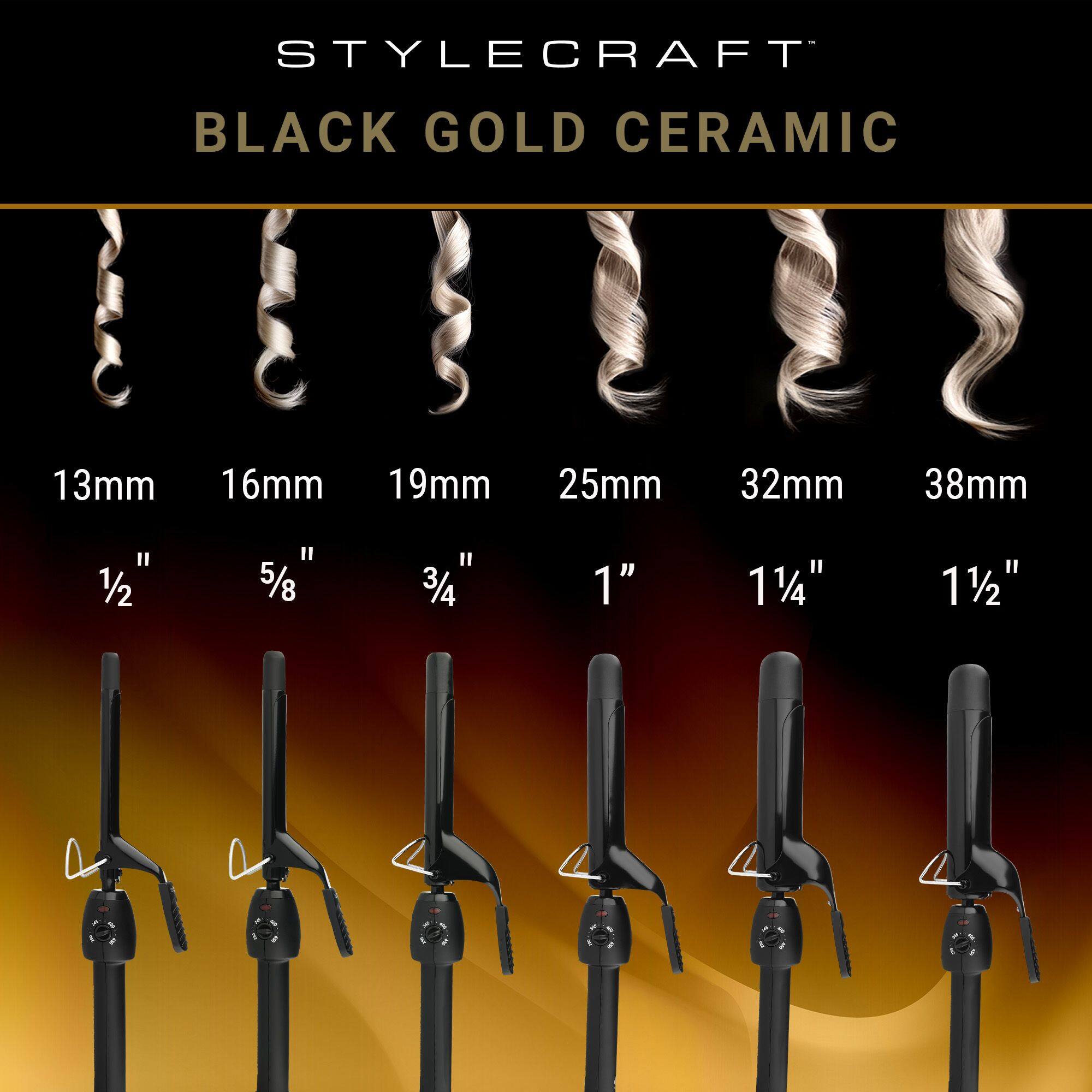STYLECRAFT BLACK GOLD CERAMIC

13mm 1/2"
16mm 5/8"
19mm 3/4"
25mm 1"
32mm 1 1/4"
38mm 1 1/2"