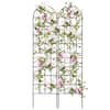 Front. Costway - Costway 2 Pack 87" x 20" Metal Garden Trellis Decorative Outdoor Trellis for Climbing Plants - Black.