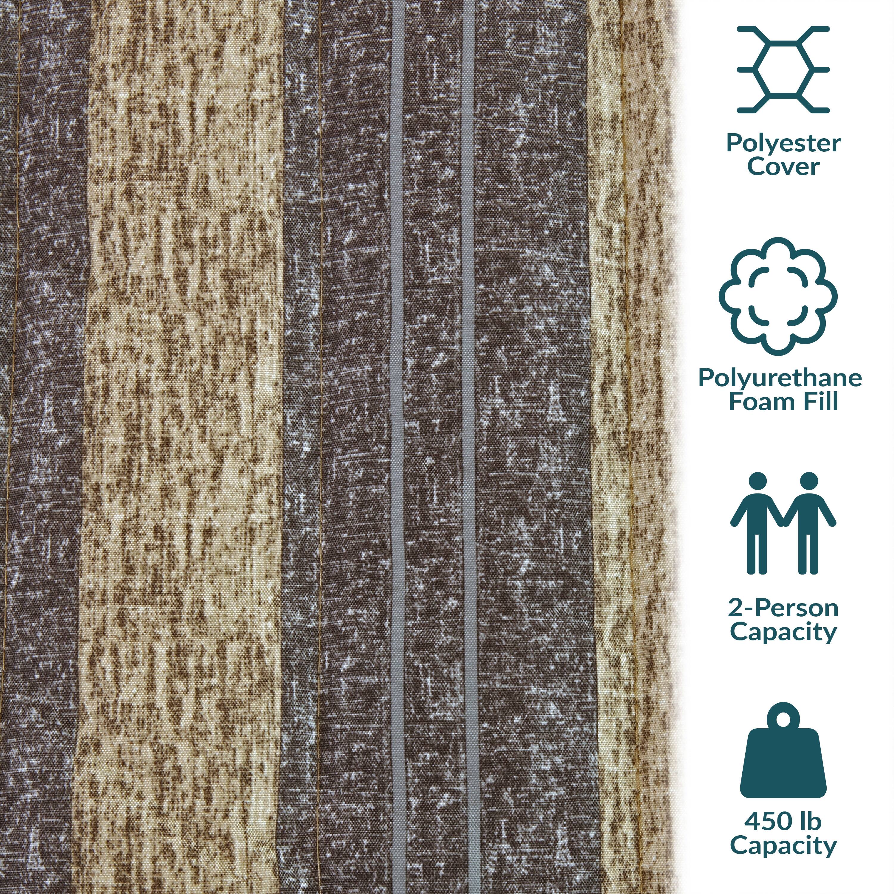 Polyester Cover  
Polyurethane Foam Fill  
2-Person Capacity  
450 lb Capacity