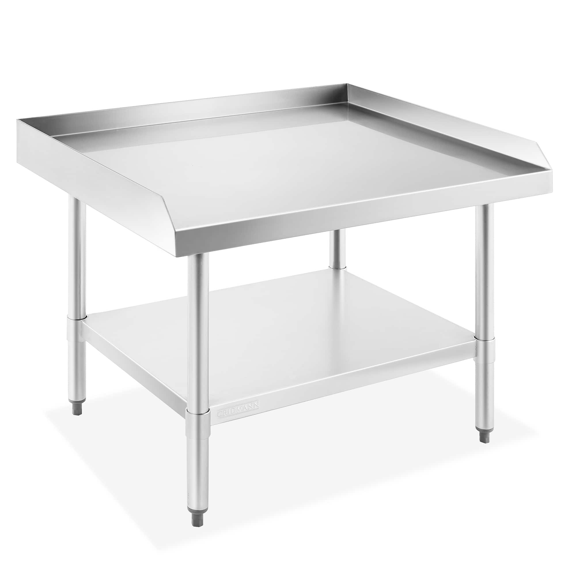 GRIDMANN - 36 x 30-in Stainless Steel NSF Grill Table with Undershelf - Silver