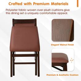 East West Furniture - Waco Kitchen Chairs with PU Leather Seat - Mahogany