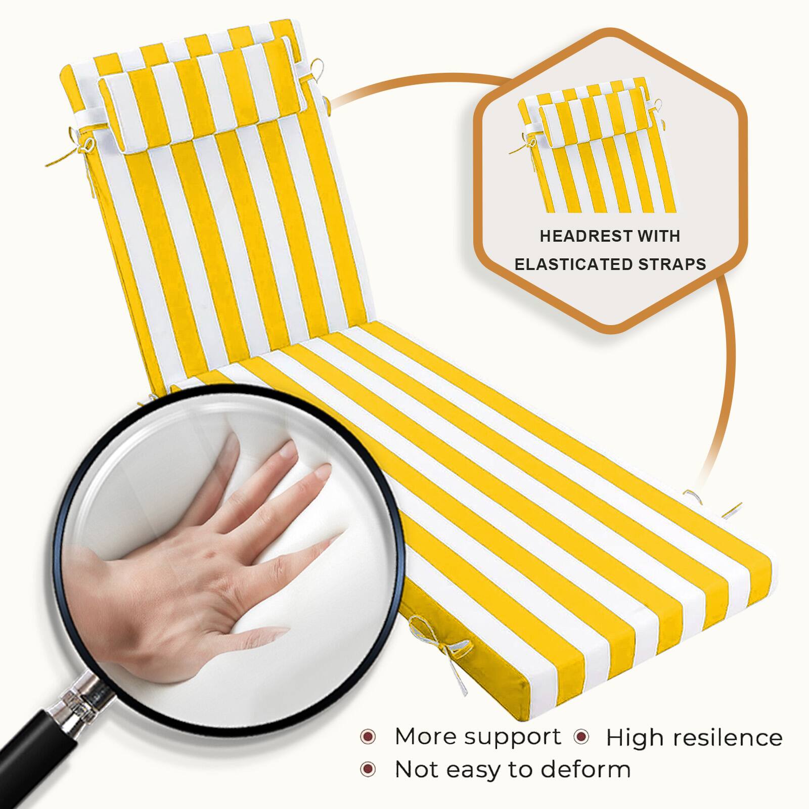 HEADREST WITH ELASTICATED STRAPS

- More support
- High resilience
- Not easy to deform