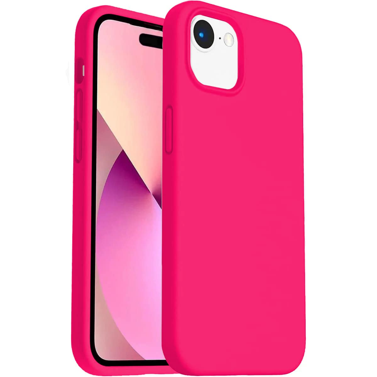 Entronix - Case Compatible with iPhone 17e - Soft-Touch Liquid Silicone - Hot Pink