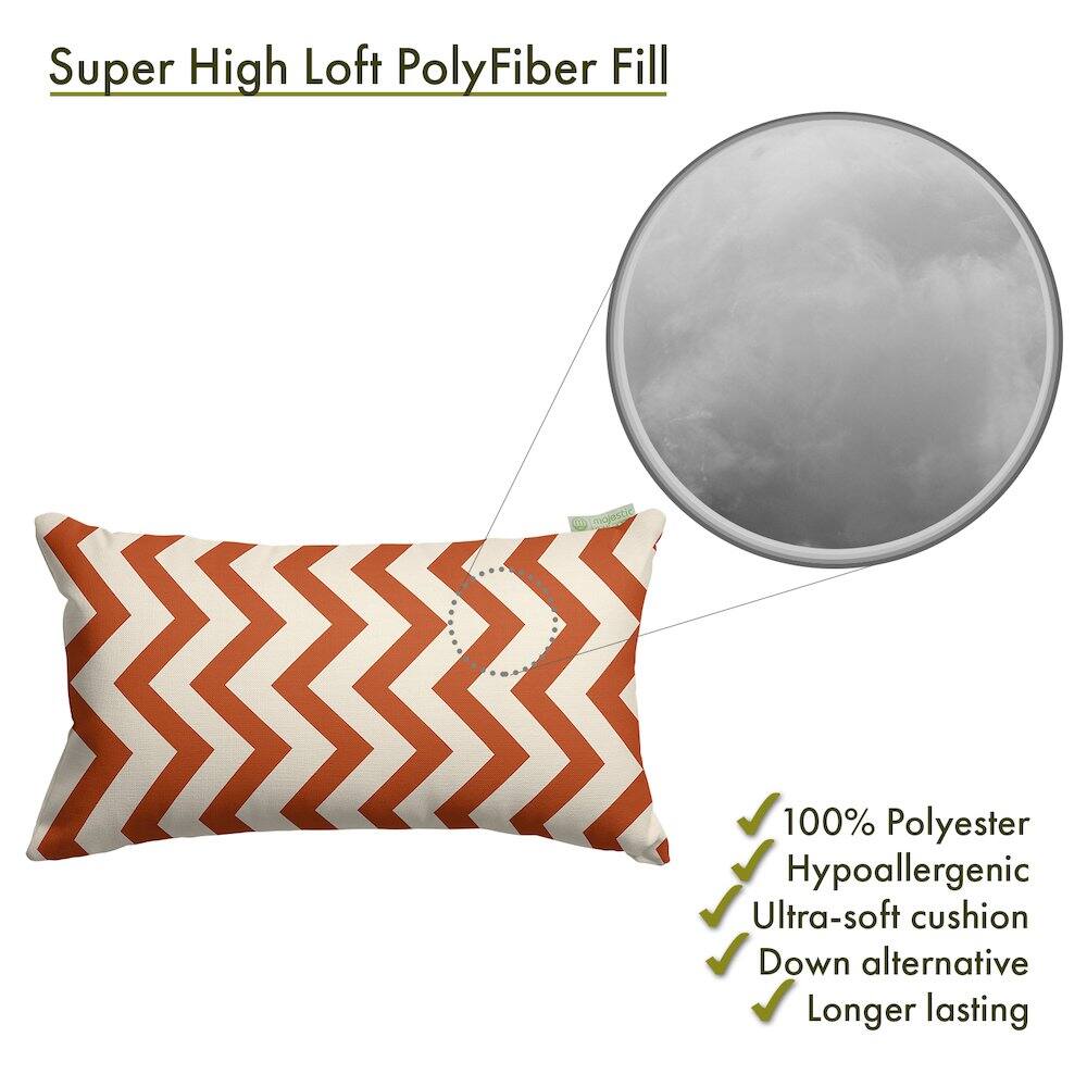 Super High Loft PolyFiber Fill

- 100% Polyester
- Hypoallergenic
- Ultra-soft cushion
- Down alternative
- Longer lasting