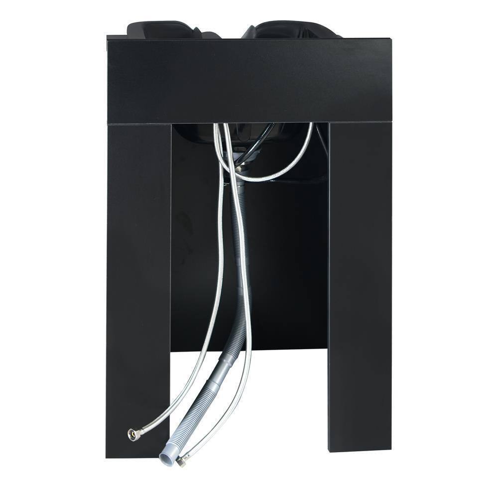 Alt View 5. Winado - Backwash Shampoo Station Shampoo Bowl with Cabinet Hair Wash Sink for Salon Spa - Black.