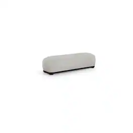 Meridian Furniture - Calum Grey Chenille Fabric Bench - Gray