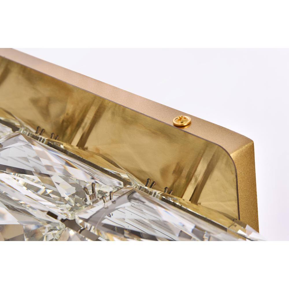Alt View 4. Elegant Lighting - Valetta 12 inch LED linear wall sconce in gold - Gold.