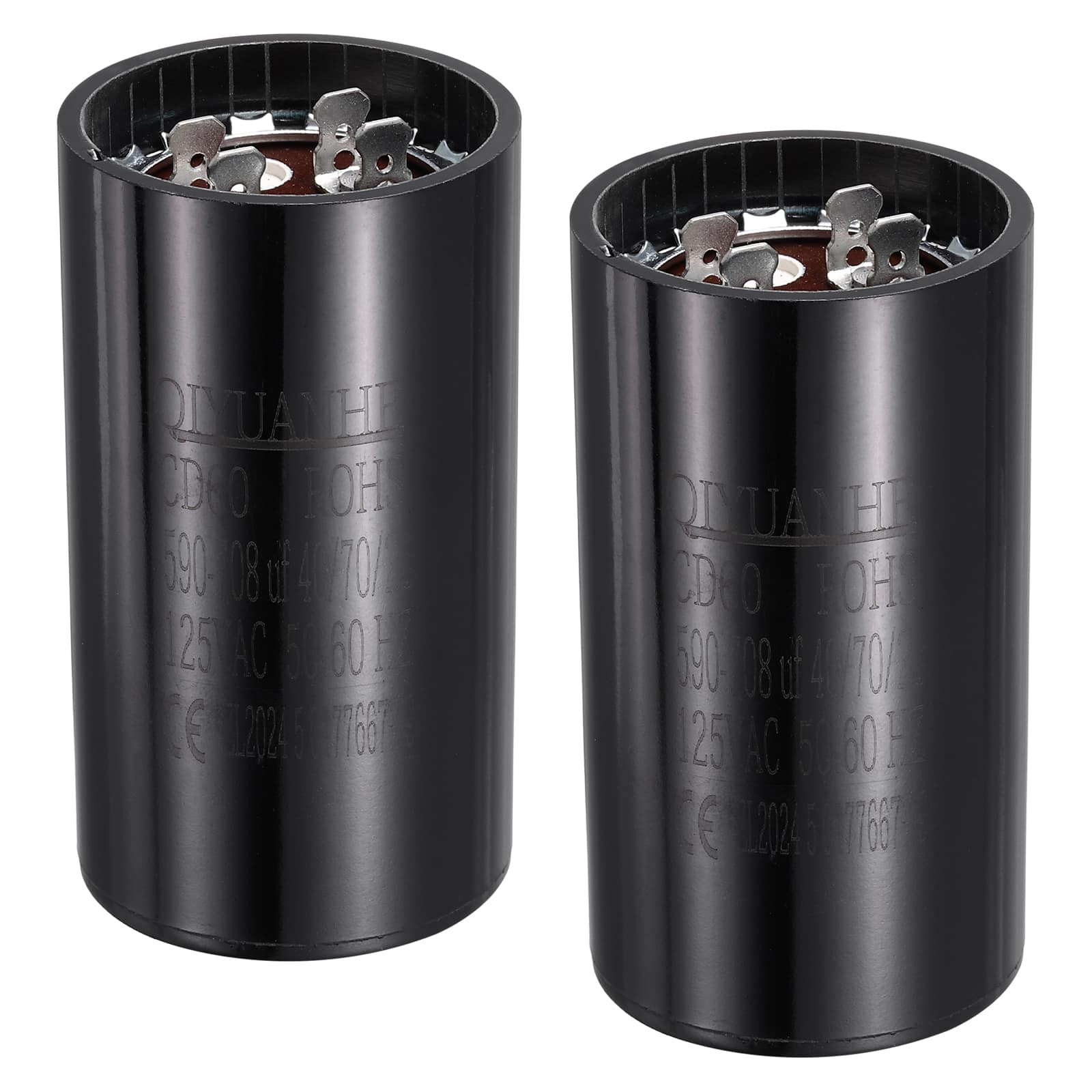 Unique Bargains - 2pcs CD60 Motor Run Capacitor, 590-708uF MFD AC125V, 50-60Hz, for Motor 46x86mm - Black price history on PriceWatchPro