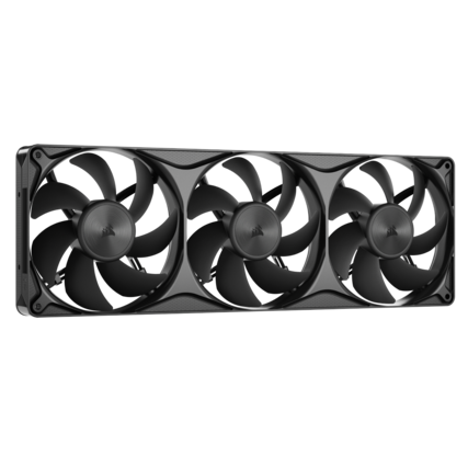 Front. CORSAIR - CORSAIR RS360 II Unified Frame PWM Fans - Black.