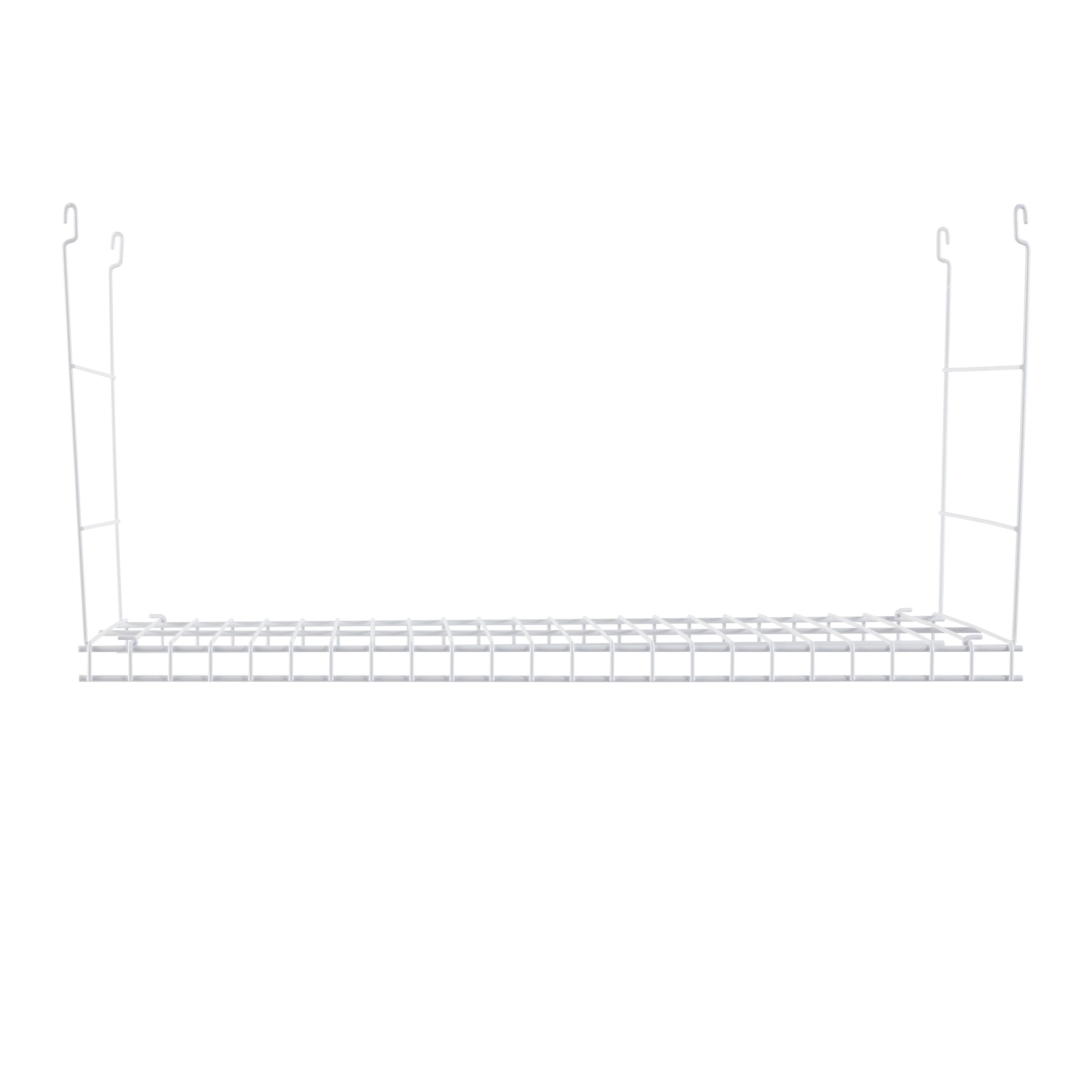 Alt View 2. RubberMaid - Rubbermaid 24 In Universal Closet Steel Wire Added Storage Hanging Shelf, White - White.