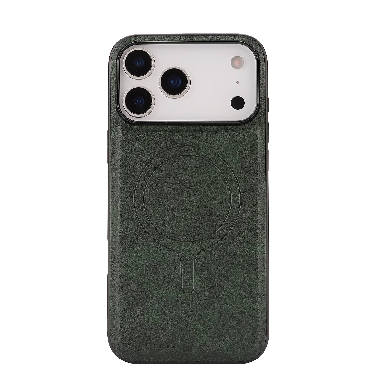 Alt View 2. Dteck - 2-in-1 Magnetic Wallet Case for Apple iPhone 17 Pro Max, Shockproof PU Leather Cover with Detachable 7-Card Holder - Green.