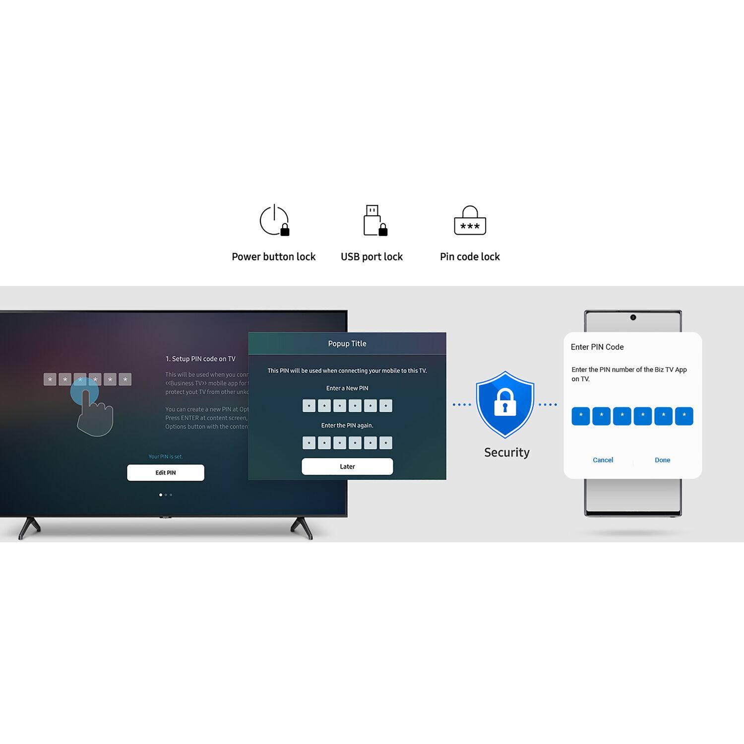 Alt View Zoom 12. Samsung - 50" CLASS BE50T-H LED 4K Commercial Grade TV.