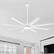 Front. Breezary - 72-In Large Ceiling Fan with 8 Aluminum Blades, DC Motor, 6-Speed Remote with Timer, 2 Downrods, Light/No Light Option - Matte White (With Light).