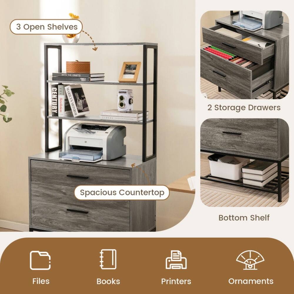 3 Open Shelves  
CENTURY NRTS THE CRAFTS  
2 MARILYN Monroe  
2 Storage Drawers  
Spacious Countertop  
Bottom Shelf  
Files  
Books  
Printers  
Ornaments